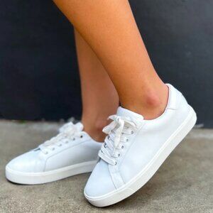Sam Edelman Women's | Ethyl Sneaker | White Leather - Size 6